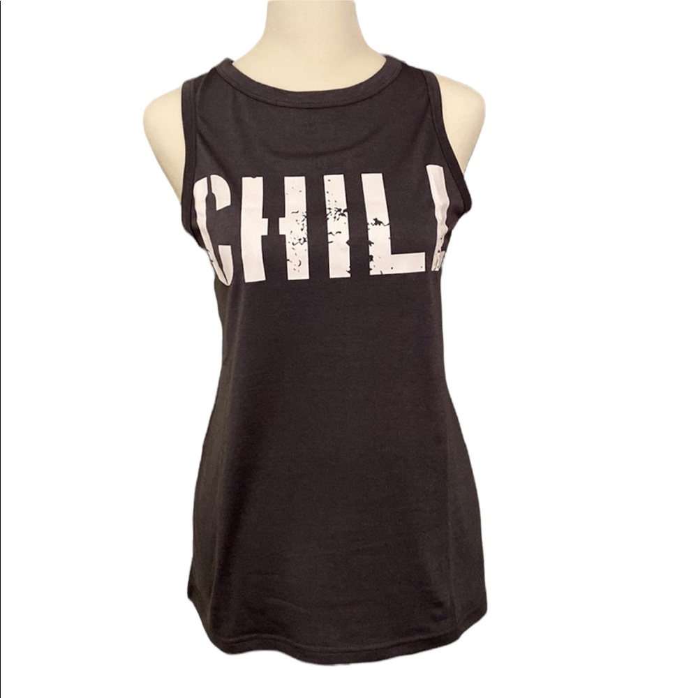 CHILL graphic crew neck tank top - Picture 5 of 8